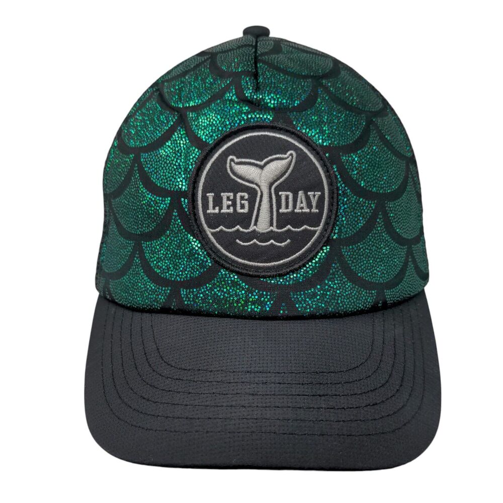 Leg Day Team Sparkle Snapback Trucker Hat Multicolor OS Mesh Back Headsweats